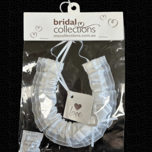 hite horseshoe with bow and diamond heart
