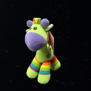 GERRY GIRAFFE BRIGHT STRIPES AND SPOTS - LIME GREEN