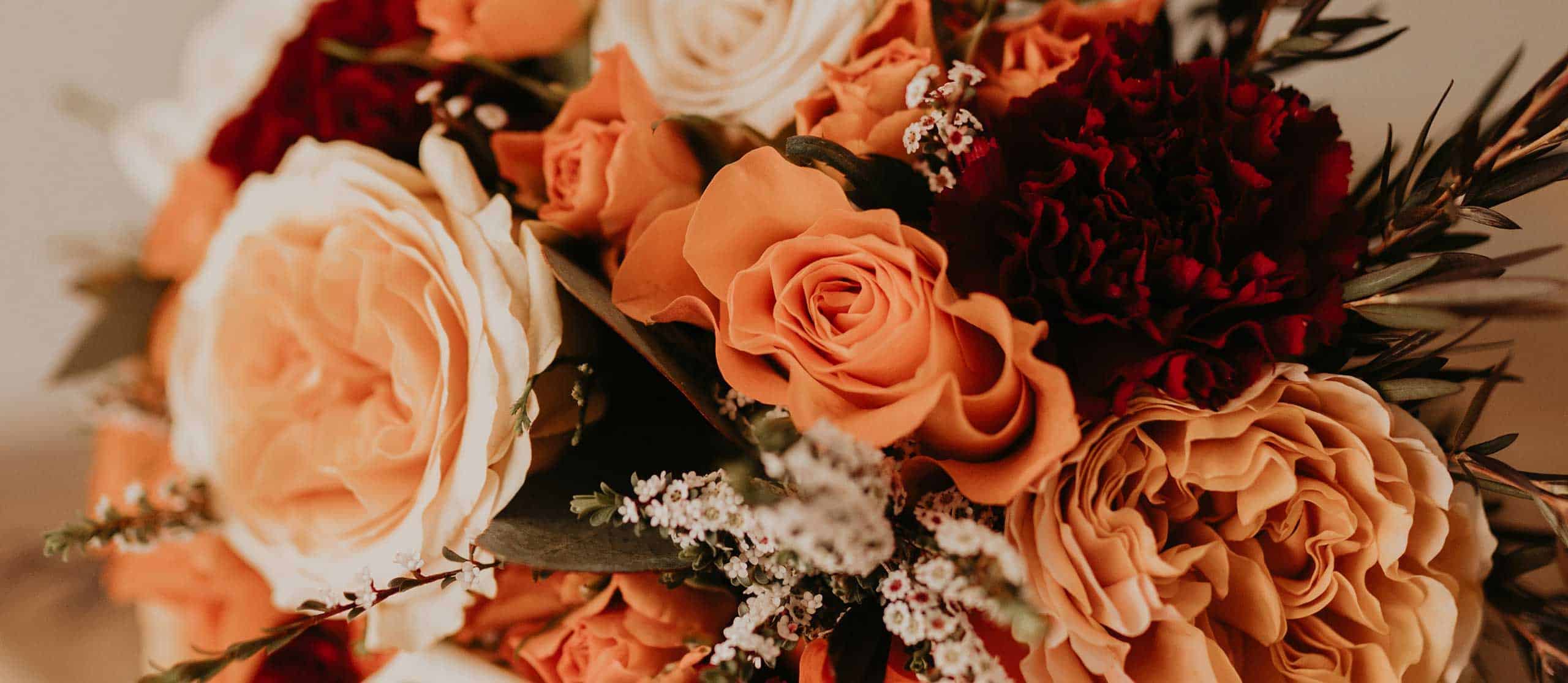 Red & Orange bouquet banner