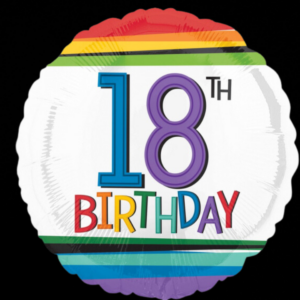 18th birthday rainbow balloon