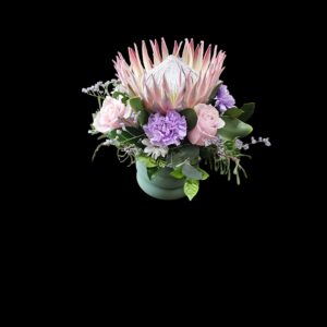 baby pink flower arrangement