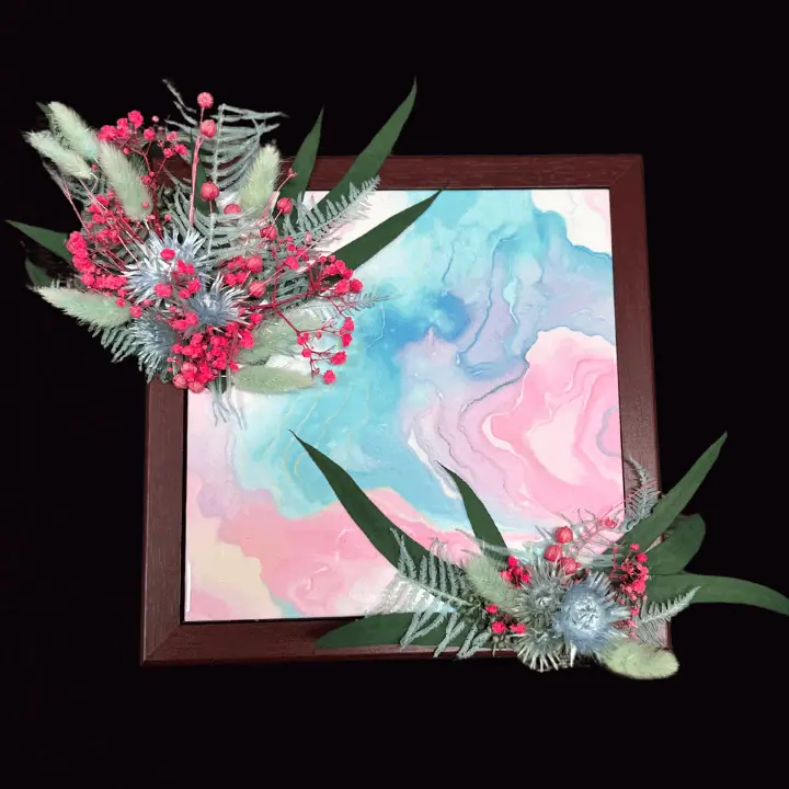 SERENE WATERCOLOUR AND AUSTRALIAN GUM ART TILE