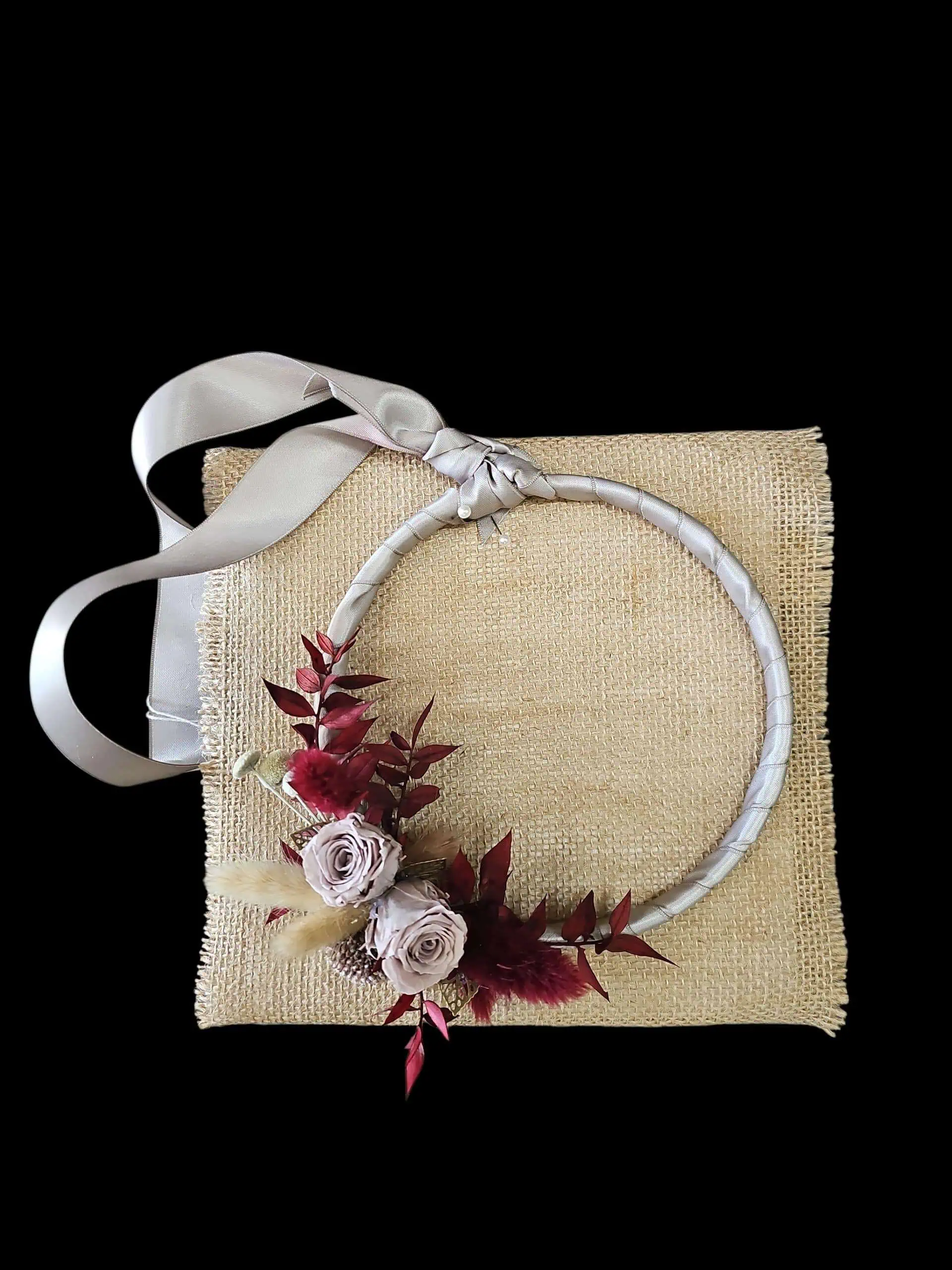 Burgundy Bloom Hoop