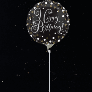 HAPPY BIRTHDAY BALLOON-Black