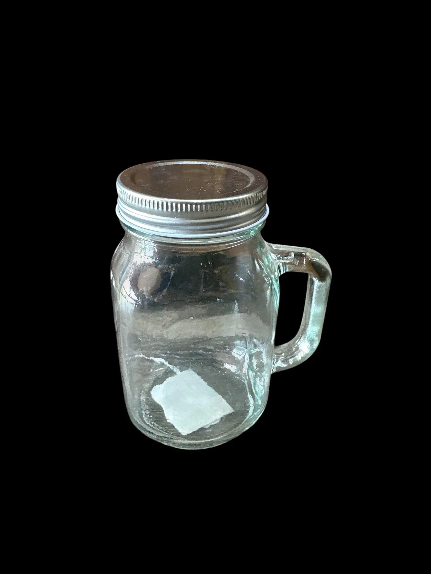 Glass Mason Jar with Handle and Lid