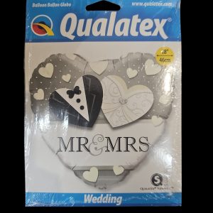 MR & MRS Wedding Foil Balloon 18"