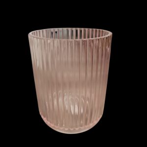 Blush Ribbed Glass Vase