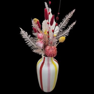 Colourful dried and preserved arrangement designed from Linard Floral in Kingaroy