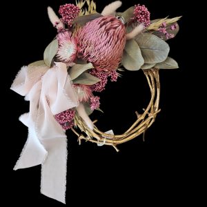 Dried and preserved floral wreath from Linard Floral Florist in Kingaroy