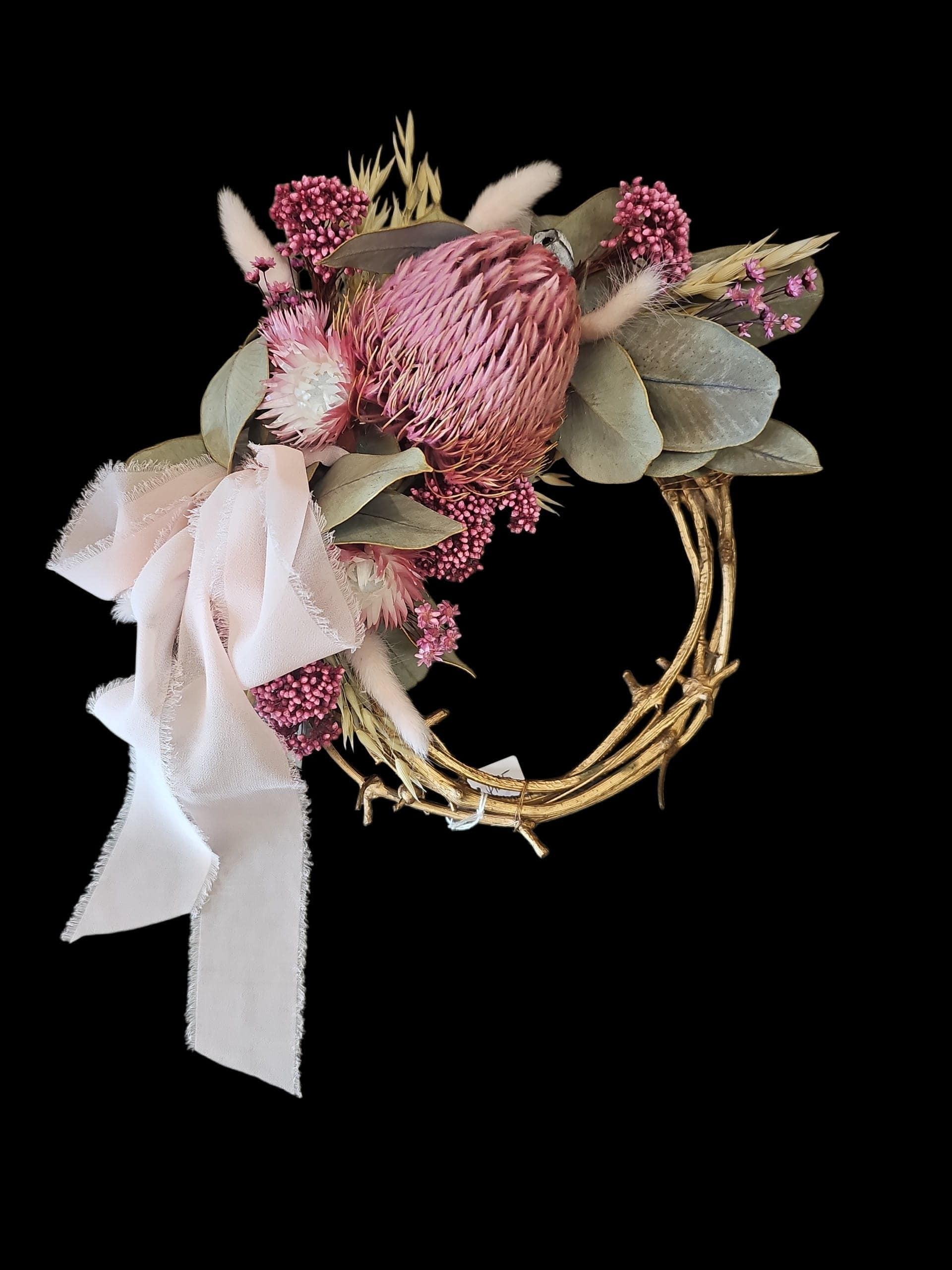 Dried and preserved floral wreath from Linard Floral Florist in Kingaroy