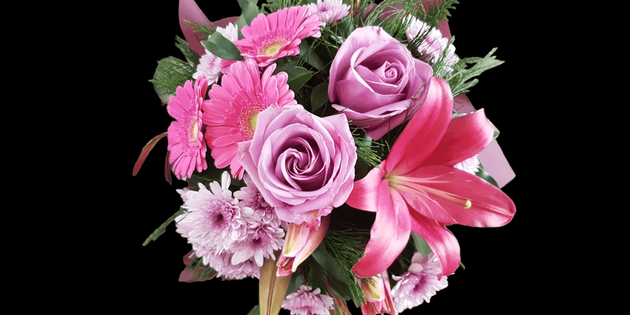 pink and purple bouquets